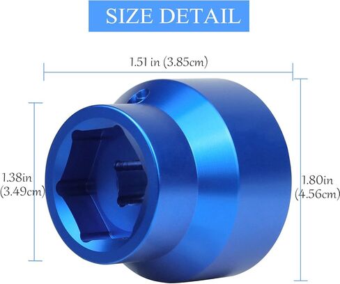 Oil Filter Socket 24mm / 36mm Reversible Fuel Filter Cap Remover and Installer Assistant Compatible with 6.0L / 6.4L Ford Powerstroke Diesel 2003-2010(blue) in Kuwait