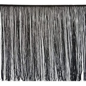 18" Chainette Fringe Trim, Polyester-Made Decorative Fringe Trim, For Costumes, Home Decor, and Party Decorations, Durable Fringes, 5-Yard Cut, White in Saudi Arabia