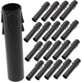Mikikit 20pcs Candle Sleeves for Chandeliers Waterproof Lamp Replacement Parts Drip Protector Covers Sturdy Plastic for Home Decor in Kuwait