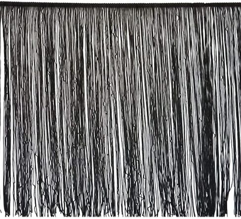 18" Chainette Fringe Trim, Polyester-Made Decorative Fringe Trim, For Costumes, Home Decor, and Party Decorations, Durable Fringes, 5-Yard Cut, White in Kuwait