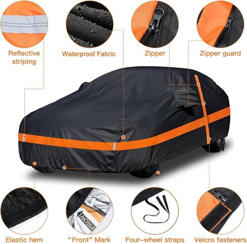 غطاء سيارة Neverland SUV Cover Universal Fit Cover Cover Cover Cover All Weather for SUV Outdoor Indoor UV Sun Rain Gu Rupp Protection SUV حتى 200 '' in Saudi Arabia