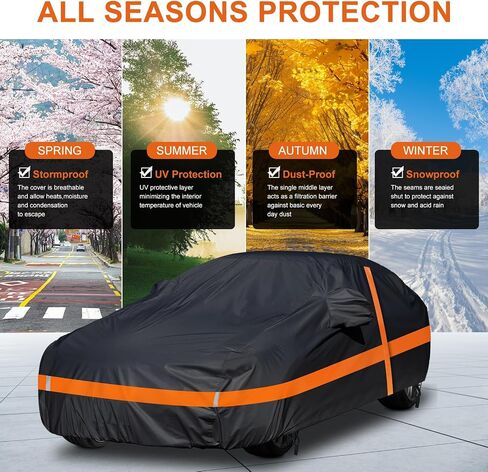 غطاء سيارة Neverland SUV Cover Universal Fit Cover Cover Cover Cover All Weather for SUV Outdoor Indoor UV Sun Rain Gu Rupp Protection SUV حتى 200 '' in Saudi Arabia