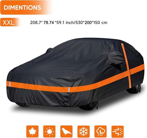 غطاء سيارة Neverland SUV Cover Universal Fit Cover Cover Cover Cover All Weather for SUV Outdoor Indoor UV Sun Rain Gu Rupp Protection SUV حتى 200 '' in Saudi Arabia