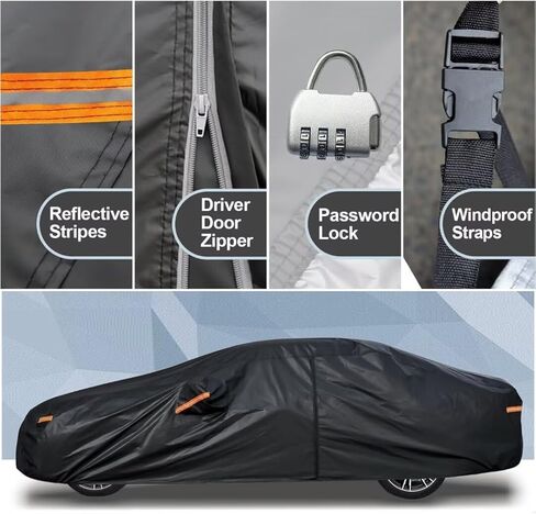 غطاء سيارة Kayme Hatchback مناسب لـ Toyota Corolla IM (2017-2018) السيارات جميعها مقاومة للماء ، حماية من أمطار الشمس في الهواء الطلق ، مع باب القفل والسكان. in Kuwait