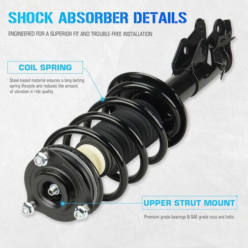172287 172286 Front Struts w/Coil Springs Shock Absorbers for 06-11 Honda Civic ONLY Sedan 1.8L / Acura CSX ONLY Sedan 2.0L 2006 2007 2008 2009 2010 2011 in Saudi Arabia
