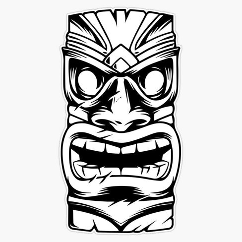 Totem Tiki Vinyl Sticker Waterproof Decal Laptop Wall Window Bumper Sticker 5" in Kuwait