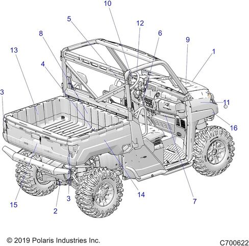 Polaris Ranger Box Secal ، Side ، Ranger ، Right ، Part Part 7191523 ، Qty 1 in Saudi Arabia