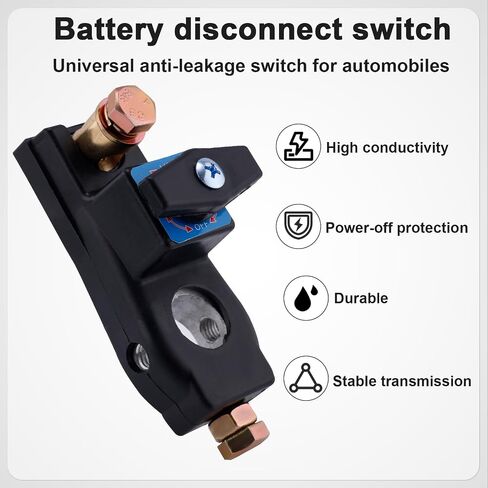 Smart Car Battery Disconnect Switch, Universal Heavy Duty Battery Shut Off Power Cut Off Switch with 2 Spacers 12V/24V/48V Quick Disconnect Power Kill Isolator for Cars RV Trucks Boats in Saudi Arabia