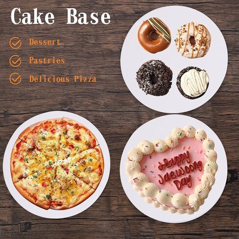 2 Pcs 12 Inch Cake Boards Sturdy 1/2 Inch Cake Drum,White 12 Inch Cake Boards,Food Grade Cake Rounds 1/2" Thick Cardboard,Disposable Cake Plates,12 Inch Cake Board (2, 12inch) in Saudi Arabia