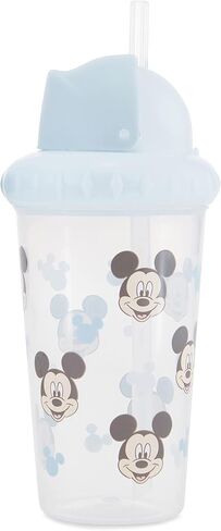 Toddler Sippy Cups for Boys and Girls | 10 Ounce Disney Sippy Cup Pack of Two with Straw and Lid | Durable Blue Leak Proof Travel Water Bottle for Toddlers in Saudi Arabia