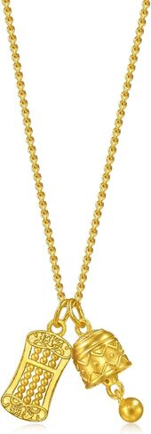 Sang Sang Sang 999.9 24K Gold Gold Groming Pareing Peace Bell & Abacus charms Necklace for Women 47cm 95895n price-by-eight 5.98g Gold in Saudi Arabia
