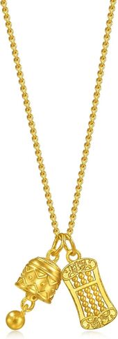 Sang Sang Sang 999.9 24K Gold Gold Groming Pareing Peace Bell & Abacus charms Necklace for Women 47cm 95895n price-by-eight 5.98g Gold in Saudi Arabia