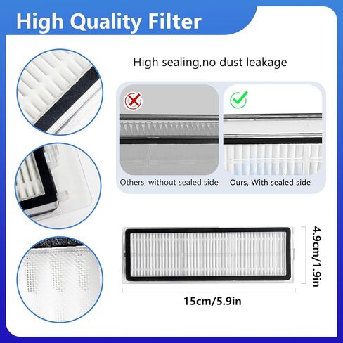 29 PCS جزء بديل لـ Dreame X30 Ultra/L10 Pro Ultra Heat/Mova E30 Ultra Vacuum Electy ، 2 فرشاة رئيسية ، 8 منصات ممسحة ، 6 أكياس من غبار الكربون المنشط ، 4 مرشحات كربون منشط ، 6 فرش جانبية جانبية in Kuwait