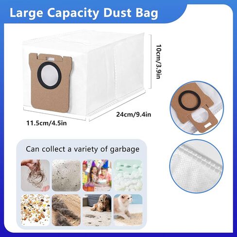 29 PCS جزء بديل لـ Dreame X30 Ultra/L10 Pro Ultra Heat/Mova E30 Ultra Vacuum Electy ، 2 فرشاة رئيسية ، 8 منصات ممسحة ، 6 أكياس من غبار الكربون المنشط ، 4 مرشحات كربون منشط ، 6 فرش جانبية جانبية in Kuwait