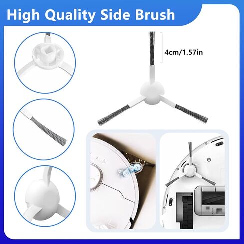 29 PCS جزء بديل لـ Dreame X30 Ultra/L10 Pro Ultra Heat/Mova E30 Ultra Vacuum Electy ، 2 فرشاة رئيسية ، 8 منصات ممسحة ، 6 أكياس من غبار الكربون المنشط ، 4 مرشحات كربون منشط ، 6 فرش جانبية جانبية in Kuwait