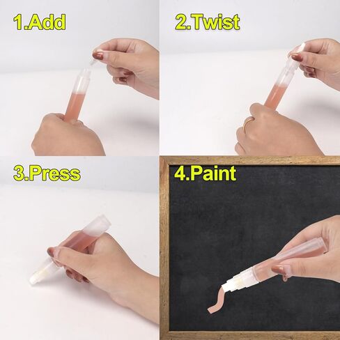 Refillable Paint Markers 2 Pcs/Pack 2mm Fine Tips - Clear Watercolor Brush Pens for Acrylic Permanent Paint Empty Markers for Watercolor Painting, Doodling, and DIY Art in Kuwait