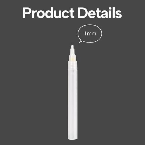 Refillable Paint Markers 2 Pcs/Pack 2mm Fine Tips - Clear Watercolor Brush Pens for Acrylic Permanent Paint Empty Markers for Watercolor Painting, Doodling, and DIY Art in Saudi Arabia