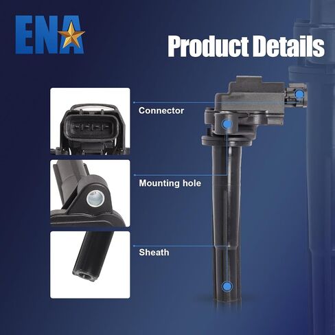 Ena Ignition Coil Pack و Platinum Spark Plug Set من 8 متوافقة مع لكزس GS400 LS400 SC400 1998 1999 2000 4.0L V8 استبدال UF229 in Saudi Arabia
