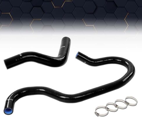 PIT66 Silicone Coolant Radiator Hose Kit Compatible with 1999-2006 Chevy Silverado 1500 2 PCS Upper Lower Radiator Hose Kit Black with Clamps in Kuwait