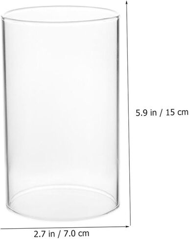 CIIEEEO CLEAR CADELER SLEEVE شمعة زجاجية شفافة غطاء الظل للظلول لسطح المكتب مقاوم للرياح ومقاوم الغبار متعدد الاستخدام in Saudi Arabia