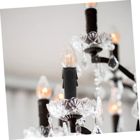 Mikikit 20pcs Candle Sleeves for Chandeliers Waterproof Lamp Replacement Parts Drip Protector Covers Sturdy Plastic for Home Decor in Saudi Arabia