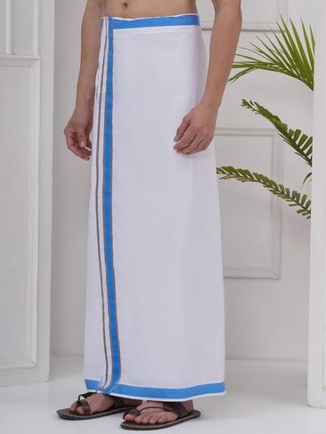 رجال المعادن القطن dhoti مع حدود اللون in Kuwait