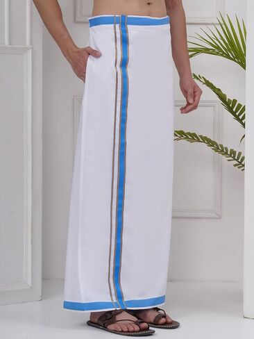 رجال المعادن القطن dhoti مع حدود اللون in Kuwait