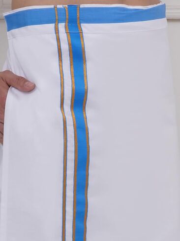 رجال المعادن القطن dhoti مع حدود اللون in Kuwait