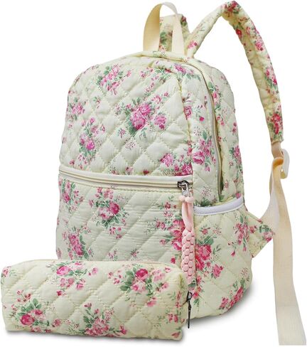 2pcs/ مجموعة محفظة حقيبة الظهر القطنية الصغيرة المبطنة للسيدات ، حقائب الكتف متعددة الجيبات للاستخدام اليومي ، السفر (383/ lightblue) in Kuwait