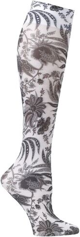 Celeste Stein Moderate Compression Knee High Stockings Wide Calf - Bouquet on Periwinkle in Saudi Arabia