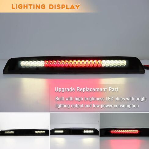 LED LENS المدخنة LED الثالث بديل للفرامل الضوئية الثالثة لنيسان تيتان (2004-2015) ، لنيسان فرونتير (2005-2016) ، مركز شحن الخفيفة عالية الجبل توقف. in Saudi Arabia