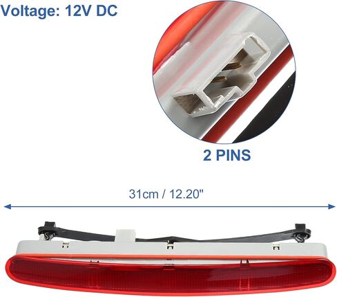 X AUTOHAUX High Level Third Rear Brake Stop Light 1C0945097E for Volkswagen Beetle 1.8L A/T GL Hatchback 1999-2003 Red in Saudi Arabia