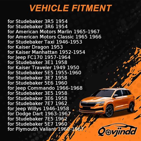 Rear Drum Brake Wheel Cylinder Kit for American Motors Ambassador, Classic, Marlin, Rebel 1965-1970 for Frazer Frazer 1949-1951 Replacement 2084788, 3201980, 3108073 1 x in Kuwait
