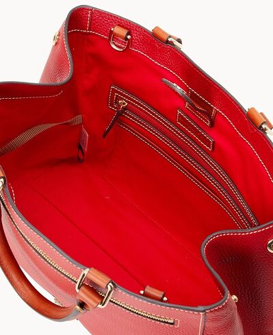 أكياس Dooney & Bourke Satchel للنساء ، حقيبة يد جلدية من الحبوب من جلد الحبوب مع حزام Crossbody in Kuwait