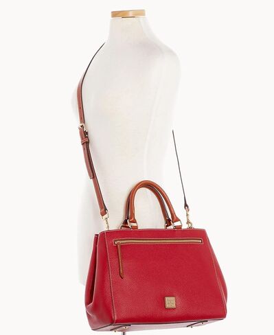 أكياس Dooney & Bourke Satchel للنساء ، حقيبة يد جلدية من الحبوب من جلد الحبوب مع حزام Crossbody in Kuwait