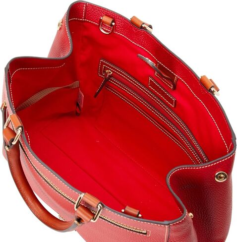 أكياس Dooney & Bourke Satchel للنساء ، حقيبة يد جلدية من الحبوب من جلد الحبوب مع حزام Crossbody in Kuwait