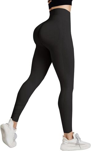 Plus Size Yoga Leggings for Women, High Waisted Tummy Control Buttock Lifting Buttery Soft Seamless Yoga Pants in Saudi Arabia