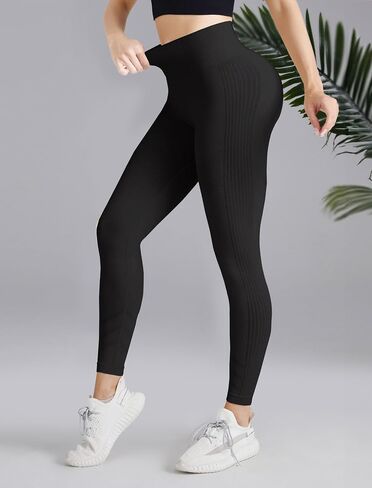 Plus Size Yoga Leggings for Women, High Waisted Tummy Control Buttock Lifting Buttery Soft Seamless Yoga Pants in Saudi Arabia
