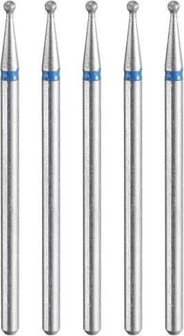 Harfington 5pcs 200-230 فليت ماس ​​طحن بت 2 مم رأس الكرة 2.35 ملم شانك 2 مم طول الحفر الحفر الأداة الدوارة للأظافر الزجاجية السيراميك تلميع in Saudi Arabia