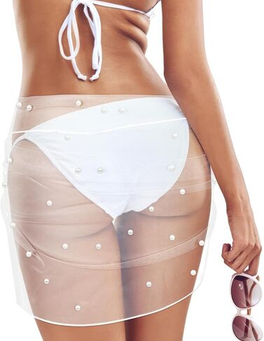 ملابس السباحة العروس لفائف تنورة لؤلؤة تستر على الشاطئ sarong sarong pikini swimsuit coverup bachelorette party favors in Kuwait
