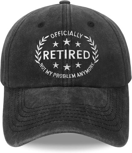 Retirement Gifts for Men Women, Funny Retirement Gifts Ideas, Embroidery Adjustable Cotton Retro Retired Hat in Saudi Arabia