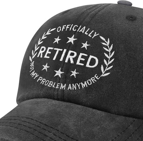 Retirement Gifts for Men Women, Funny Retirement Gifts Ideas, Embroidery Adjustable Cotton Retro Retired Hat in Saudi Arabia