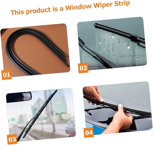 unomor 4pcs الزجاج الأمامي ممسحة مطاطية إدراج شرائط استبدال تعزيز المرونة والتركيب السهل للتركيب لنماذج السيارات المتوافقة in Kuwait