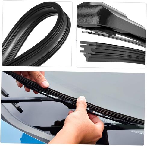 unomor 4pcs الزجاج الأمامي ممسحة مطاطية إدراج شرائط استبدال تعزيز المرونة والتركيب السهل للتركيب لنماذج السيارات المتوافقة in Kuwait