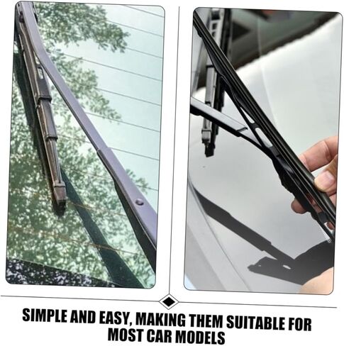 GLEAVI 10pcs Replacement Wiper Refill Strips for Windshield Wipers Rubber Inserts for Visibility Compatible Various Vehicles Rain and Dirt in Saudi Arabia