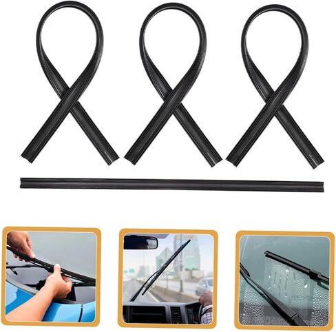 Vaguelly 4pcs ممسحة الزجاج الأمامي شرائط المطاط متوافقة in Kuwait