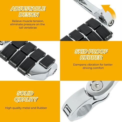 Kojem 1.25 "أوتاد الطريق السريع على دراجة نارية متوافقة مع Harley Touring Softail Sporster Dyna Road King Electra Glide Street Glide مع 1 1/4 بوصة واقي قابلة للتعديل الأوتاد الزاوية الطويلة مسند قدم المساعد in Saudi Arabia