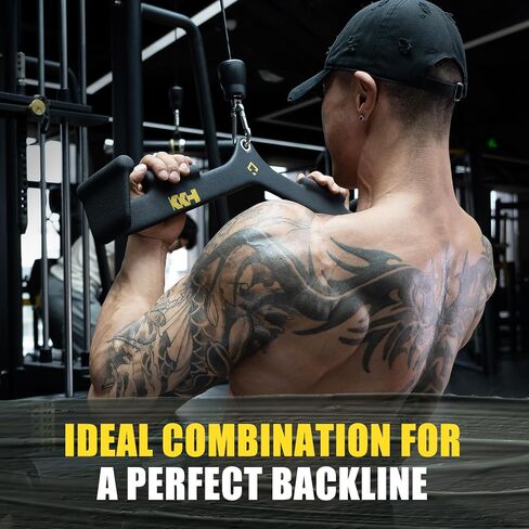 KKH Back Mag Grip Lat Pull Down Bar Set, Lat Pulldown Attachments for Home Gym System with T-bar V-bar, Lat Pulldown Bar Back Workout Equipment in Saudi Arabia