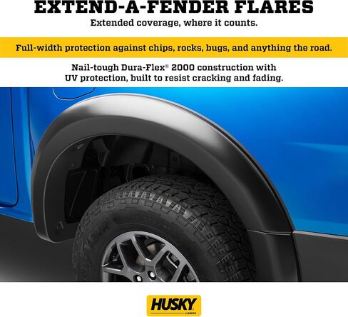 خطوط Husky Fender Flares Extend-A-Fender Style | يناسب 1989-1995 تويوتا بيك آب | الأمامي والخلفي ، 4 -PC أسود - 28031906 in Saudi Arabia