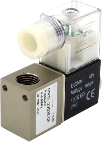 2V025-08 عادةً ما يكون 12 فولت 24V 220V 1/4 "BSP 2 الطريق 2 الموضع الصمام الملف اللولبي 2V025-08 صمام التحكم الهوائي (مع تركيبات 8 مم ، 2V025-08 AC220V) in Kuwait